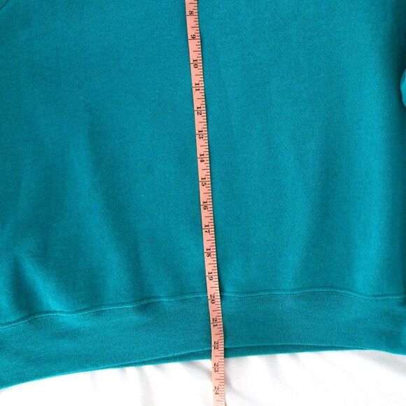 XXL Vintage 90s USA Lee Sturdy Sweats Womens Raglan Crewneck Sweatshirt Teal - Picture 5 of 8